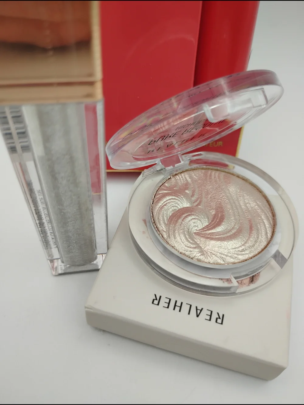 RealHer Shimmer Highlighter & Shimmer Liquid Eyeshadow With Yes Merci Fragrance